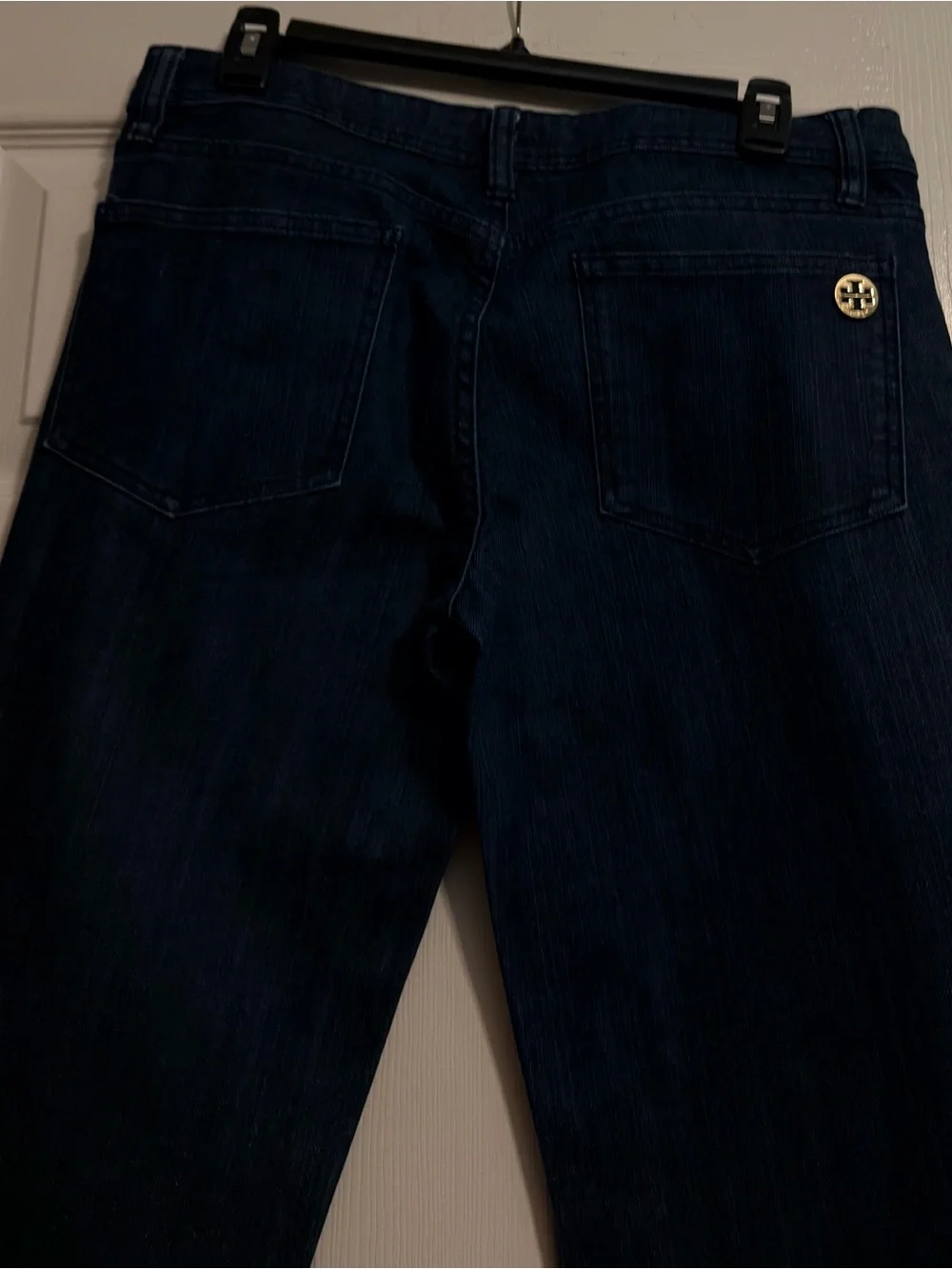 Tory Burch Indigo Straight-Leg Women's Jeans with Logo Accent